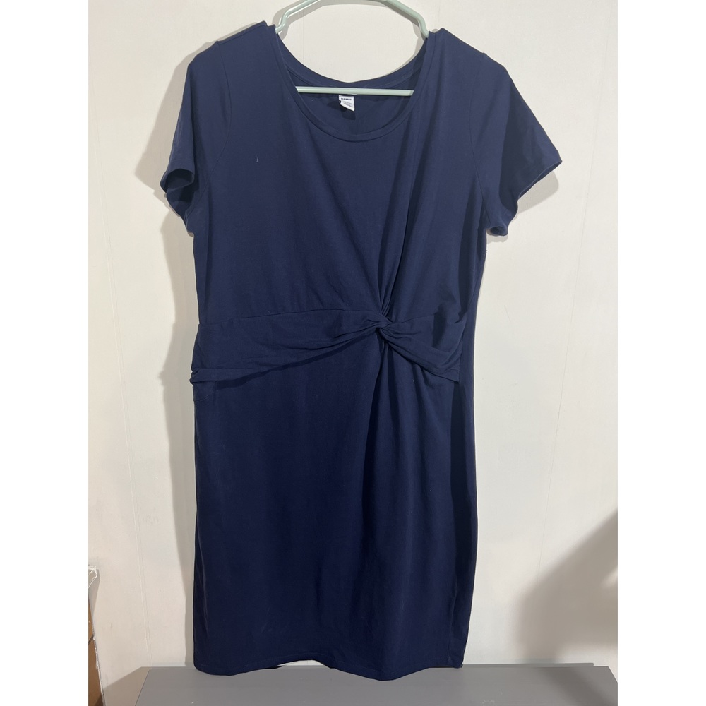 Old Navy Maternity Navy T-Shirt Dress - Size Medium